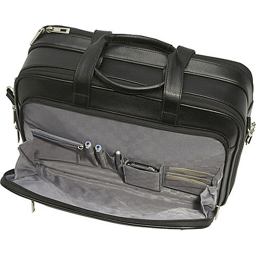 Samsonite Leather Business Cases Checkpoint-Friendly Briefcase in Black