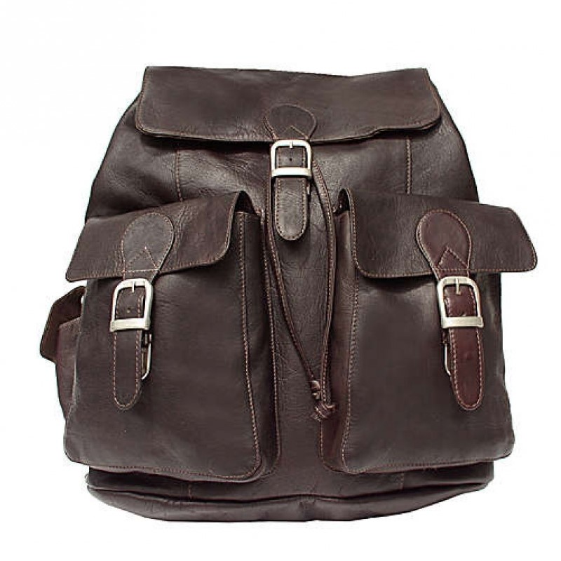Piel Large Buckle Flap Backpack 9726