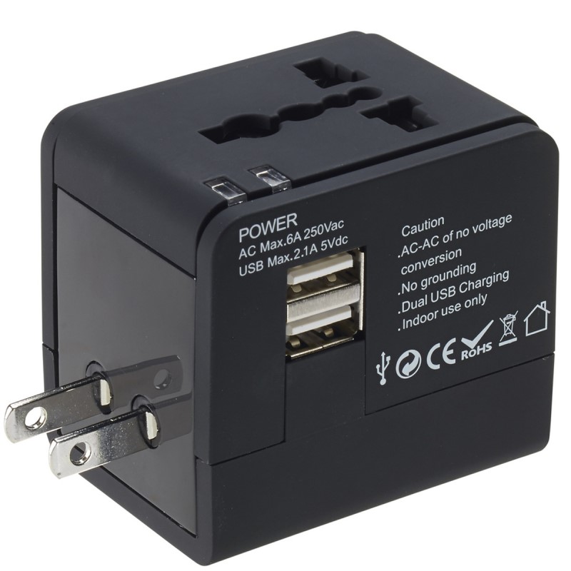 lewis n. clark universal travel adapter and power bank