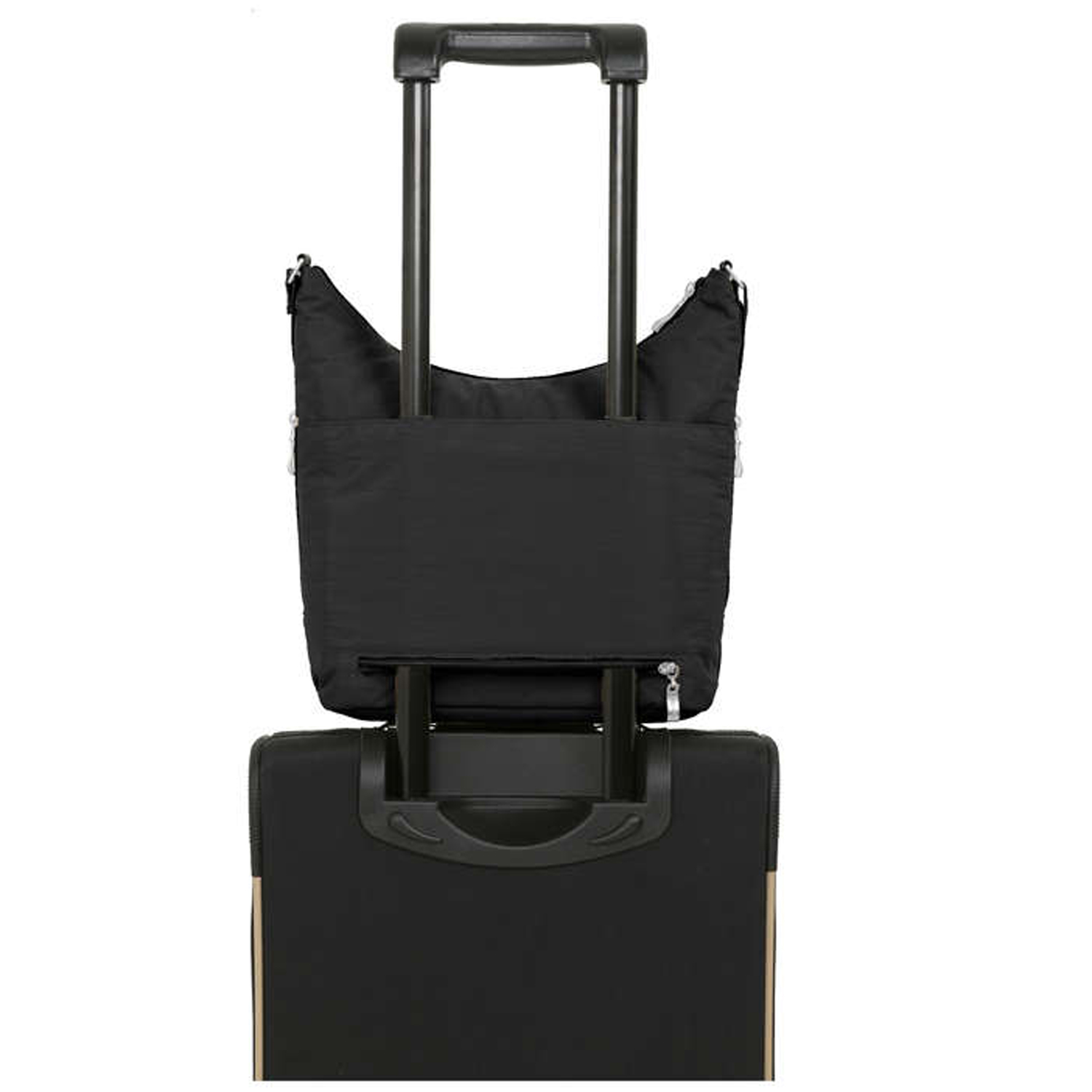 BAGGALLINI HOBO Cargo Crossbody Shoulder Bag Gray/Blue Nylon New NWT $78