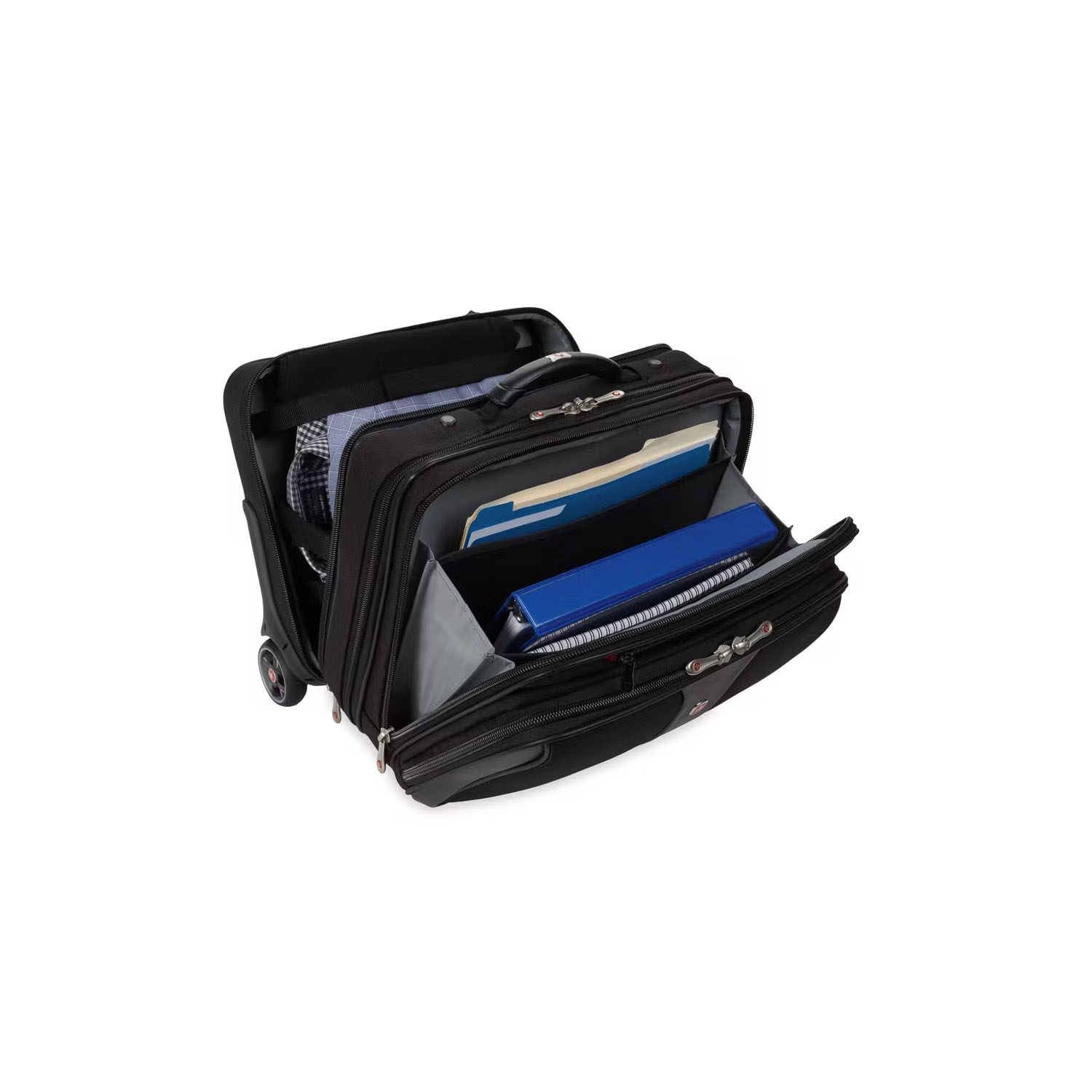 WENGER Patriot Wheeled Business Case with Removable Laptop Case - Black